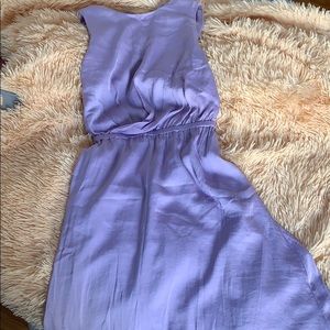 Lilac midi satin dress